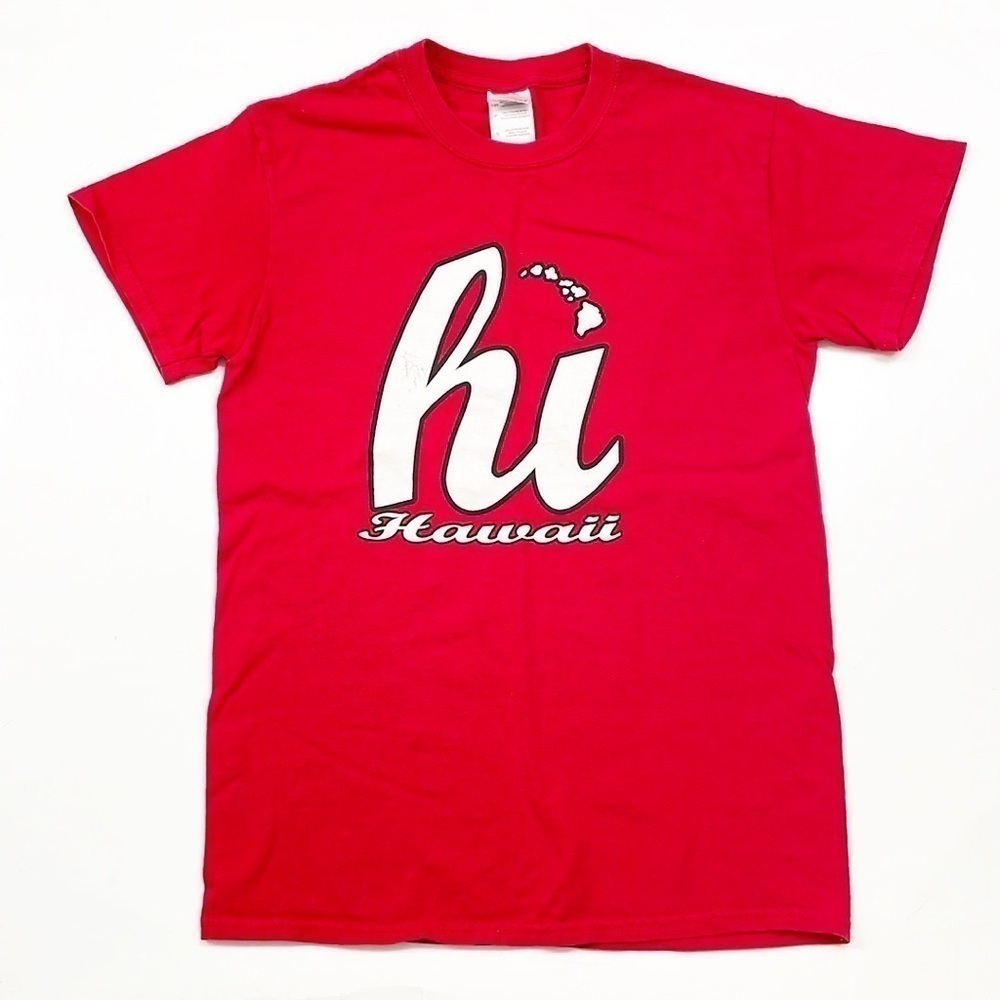 HI Hawaii Hawaiian Islands red short sleeve t-shirt